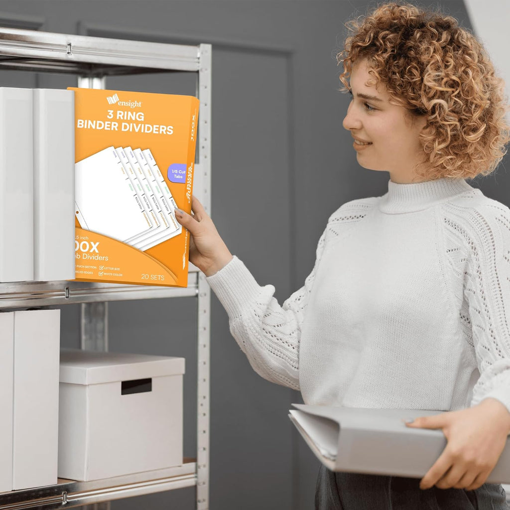 Ensight 3 Ring Page Dividers, binder dividers