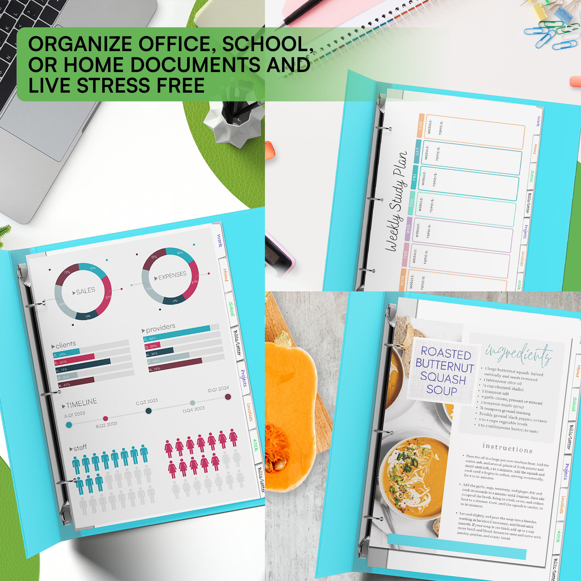 Ensight 3 Ring Page Dividers, binder dividers