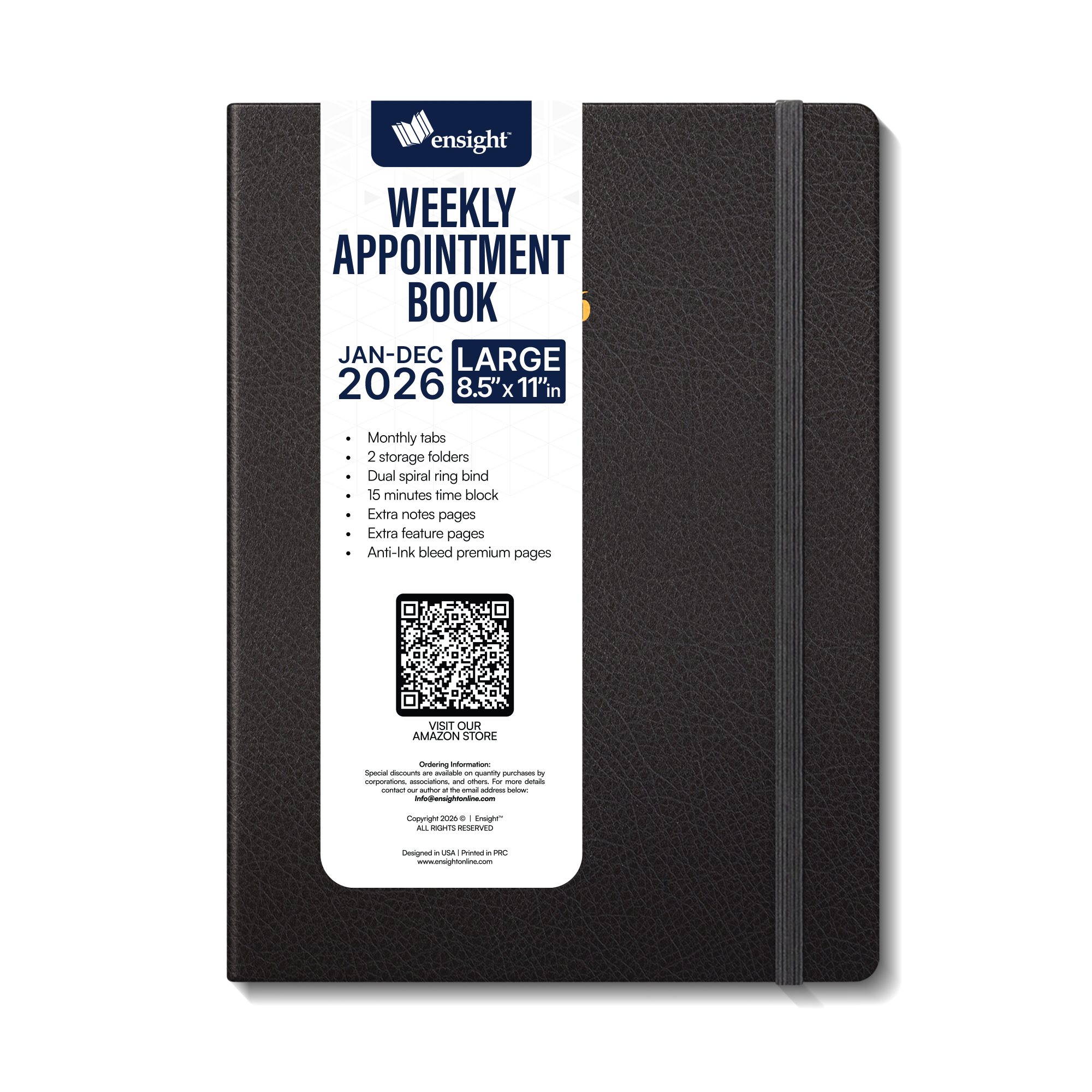 2026 Jan-Dec A4 Leather Appointment Book