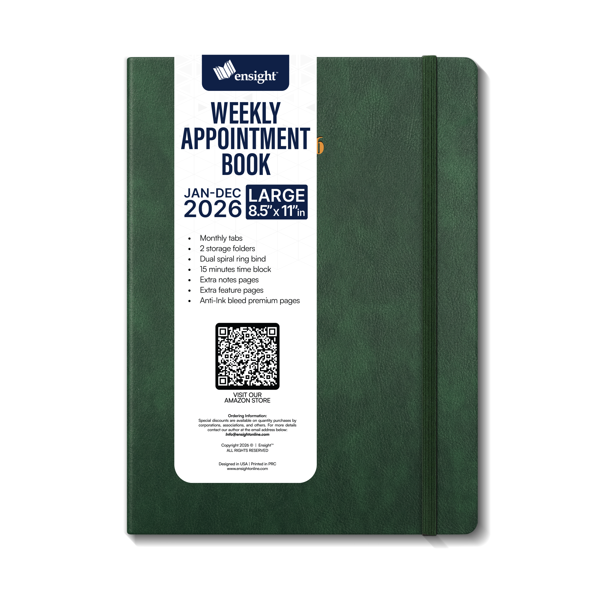 2026 Jan-Dec A4 Leather Appointment Book